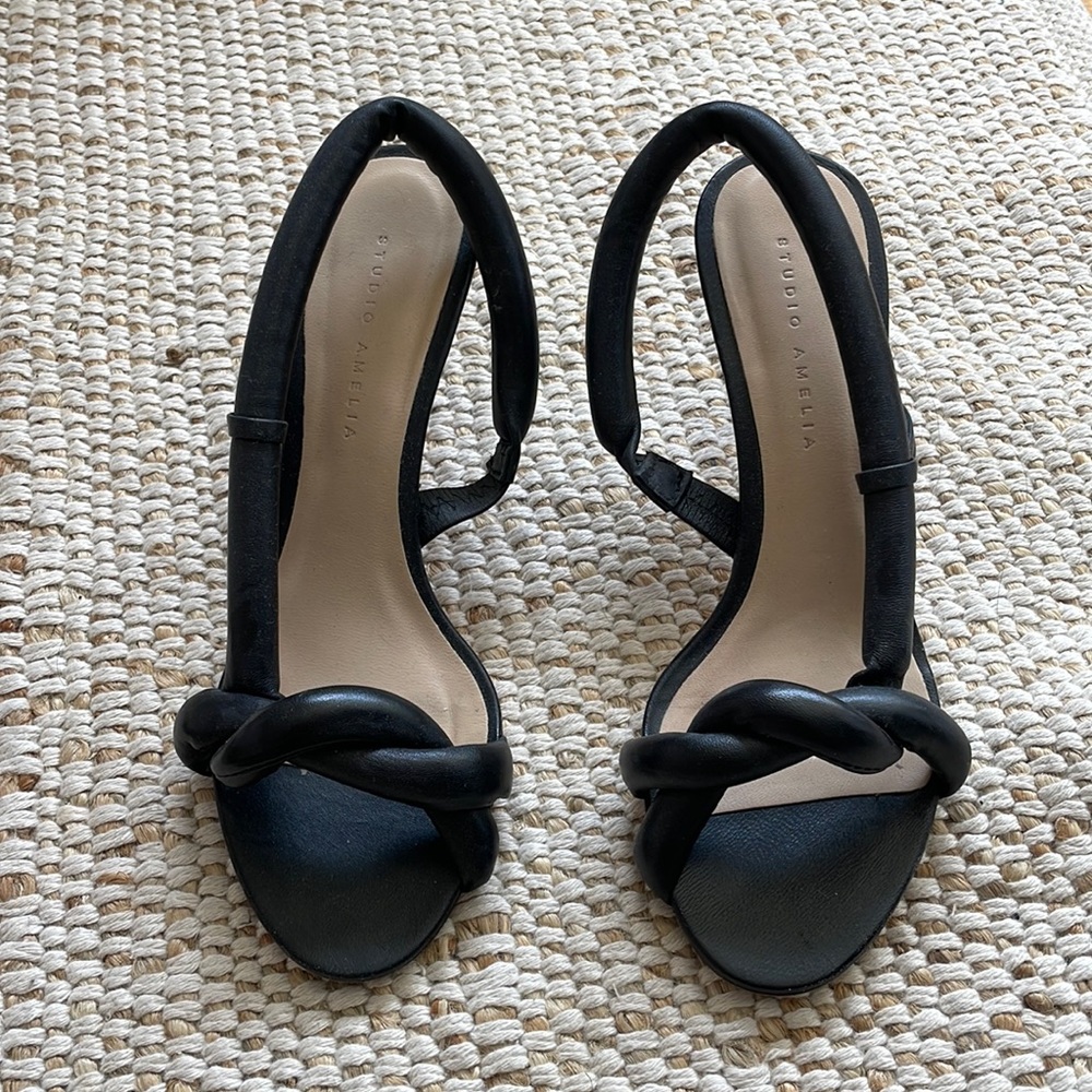 Studio Amelia Padded Braid Heels Sz 38